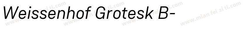 Weissenhof Grotesk B字体转换